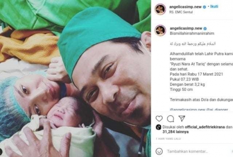 Angelica Simperler Melahirkan, Wajah Anak Pertama Disorot