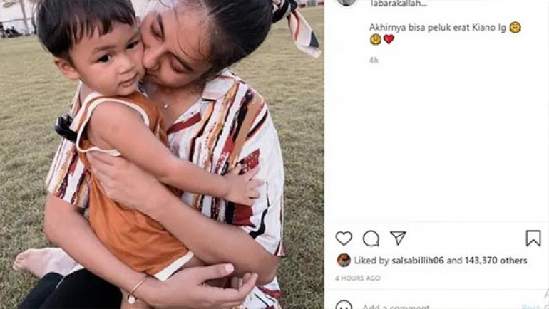 Kebahagiaan Paula Verhoeven Bisa Peluk Kiano Tiger Wong Lagi