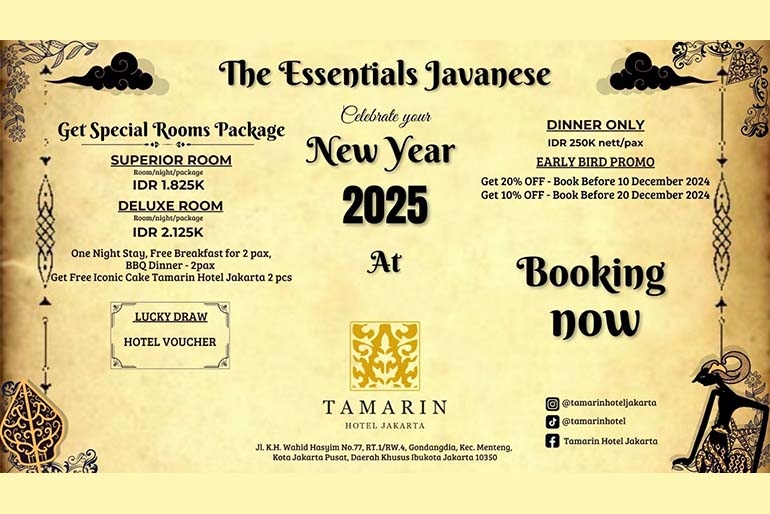 Rayakan Tahun Baru di Tamarin Hotel Jakarta!!