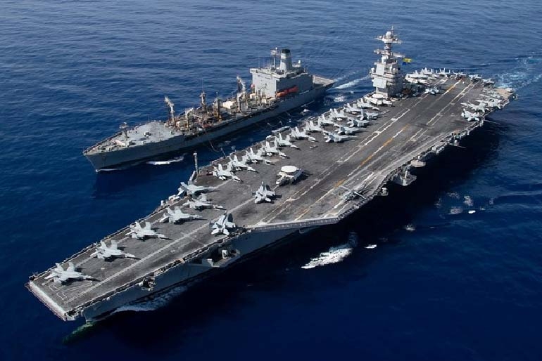 Kapal Induk Canggih AS yang Lindungi Israel Dipulangkan