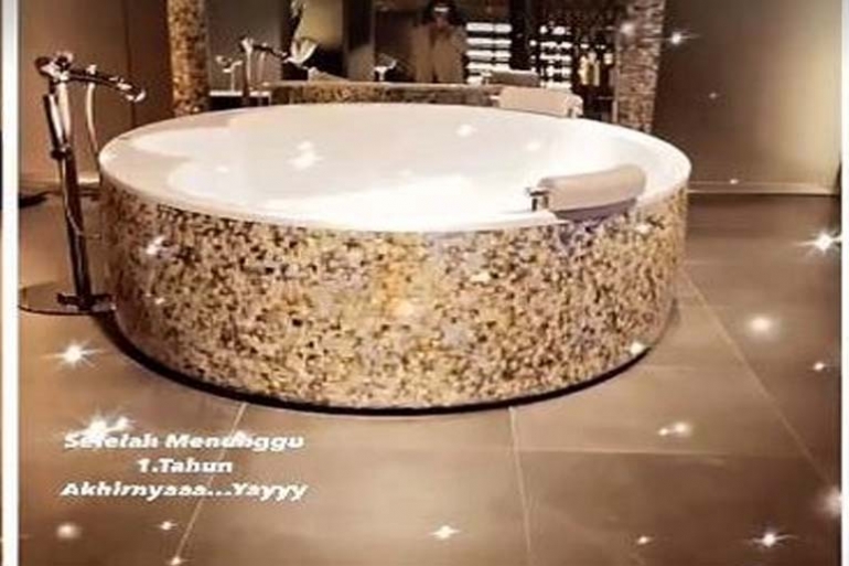 Syahrini Rela Menunggu 1 Tahun Demi Bathtub Mewah, Begini Penampakannya