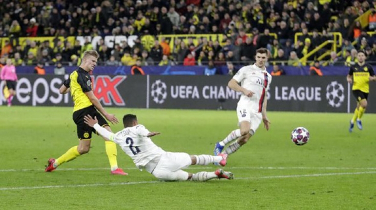Dortmund Vs PSG: Boom...Gol Haaland Ngeri Banget
