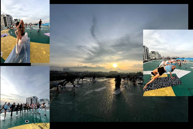 Helipad Sunrise Yoga Di Aryaduta Bandung