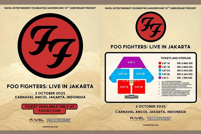 INDONESIA NEGARA PERTAMA DALAM RANGKAIAN FOO FIGHTERS ASIA TOUR 2025